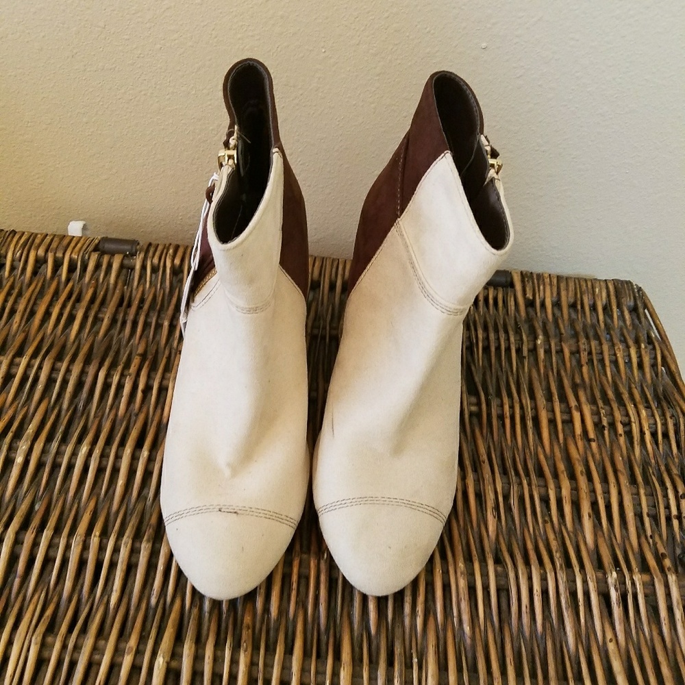 Modern wedge heel booties
